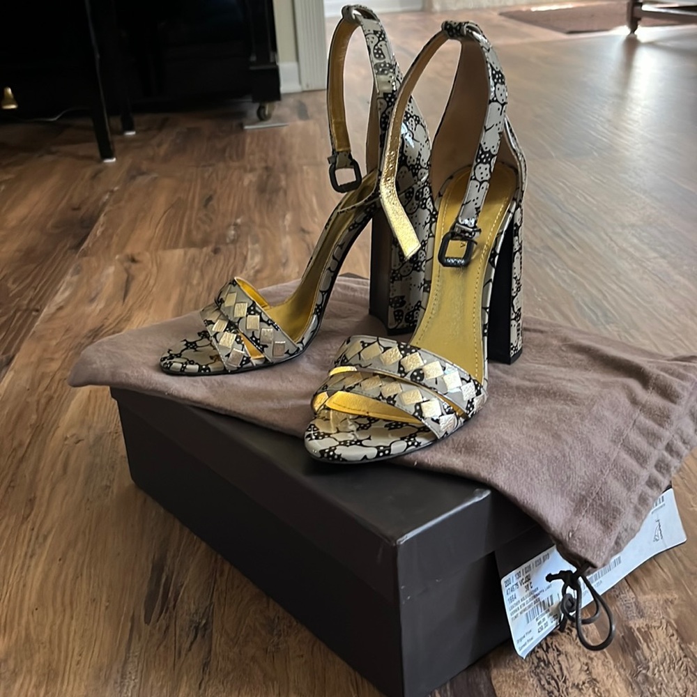 Authentic Bottega Veneta high heeled pumps.